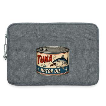 Thunfisch im Motoröl - Laptoptasche 13" - Grau meliert - Vorne