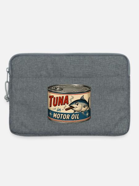 Thunfisch im Motoröl - Laptoptasche 13" - Grau meliert