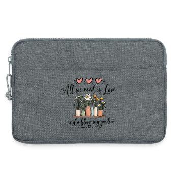 Gartenarbeit Cottage Garten Zimmerpflanze Pflanze Mama Kunst - Laptoptasche 13" - Grau meliert - Vorne