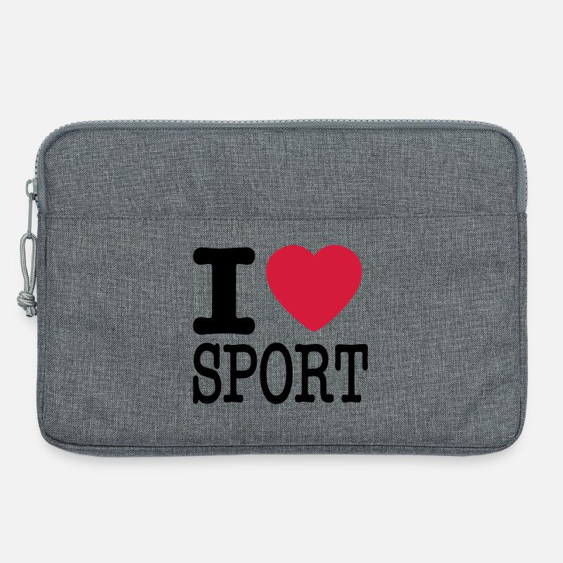 Ich liebe Sport - Laptoptasche 13" - Grau meliert