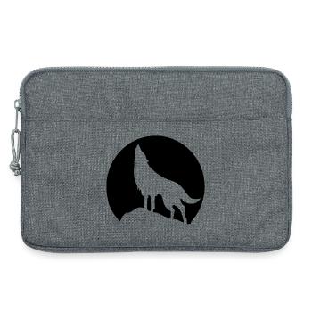 Wolf - Mond - Laptoptasche 13" - Grau meliert - Vorne