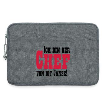 Chef von dit janze - Laptoptasche 13" - Grau meliert - Vorne