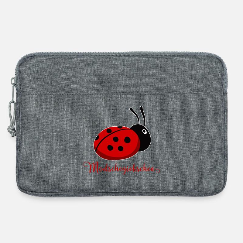 Modschegiebchen Marienkäfer Sächsisch Geschenkidee - Laptoptasche 13" - Grau meliert