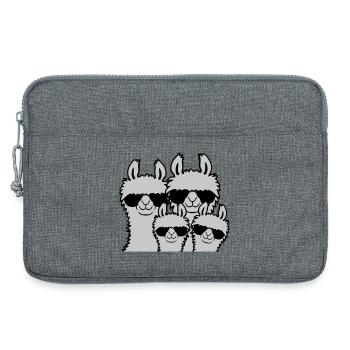 Lama Famille Parents Enfant - Sacoche pour ordinateur portable 13 pouces - gris chiné - Devant