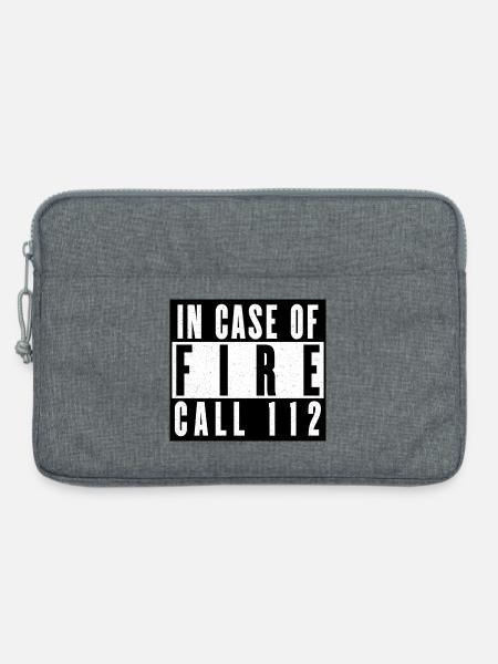 Feueralarm Notruf Design - Laptoptasche 13" - Grau meliert