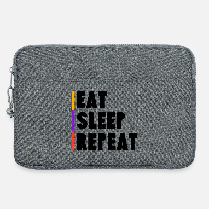Eat - Sleep - Repeat - Laptoptasche 13" - Grau meliert
