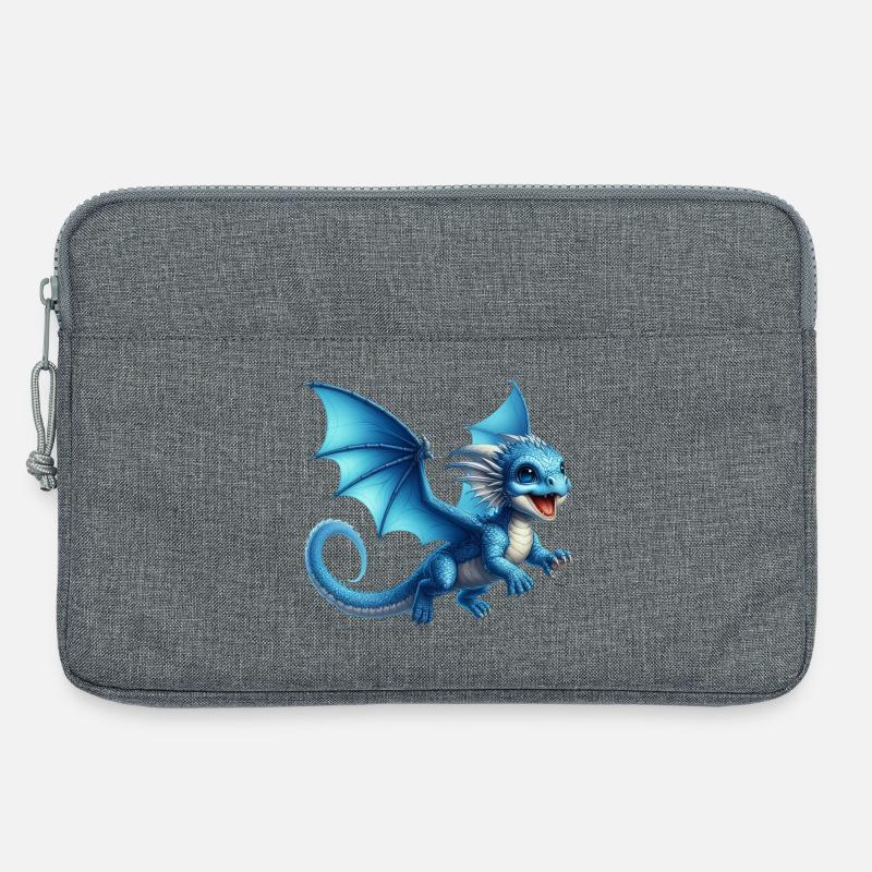 Drache - Laptoptasche 13" - Grau meliert