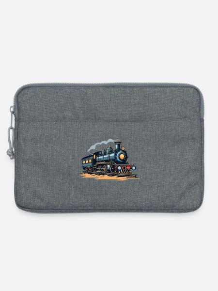 Eisenbahn Illustration - Laptoptasche 13" - Grau meliert