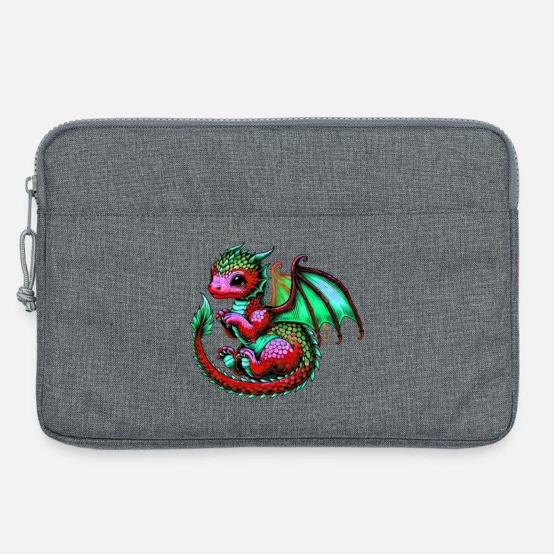 Drache - Laptoptasche 13" - Grau meliert