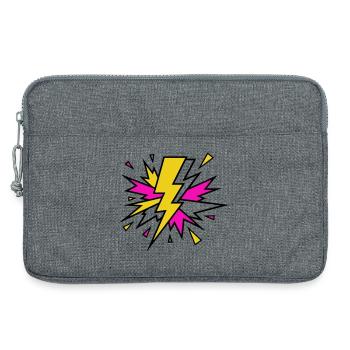 Yellow Beam Neon Explosion - Laptop bag 13" - heather grey - Front