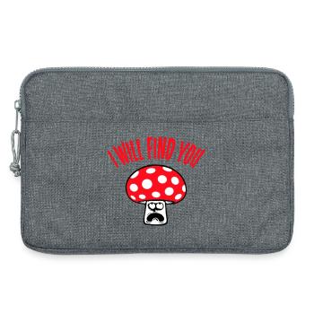 Pilz I Will Find You Verängstigt Panisch Nach Oben - Laptoptasche 13" - Grau meliert - Vorne