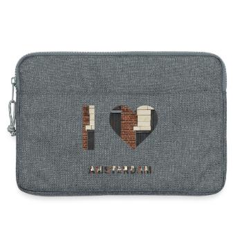 Amsterdam Brick Heart Emblem Tee - Laptop bag 13" - heather grey - Front