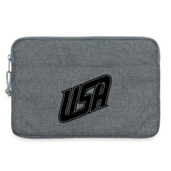 Logo USA - variable de couleur - Sacoche pour ordinateur portable 13 pouces - gris chiné - Devant