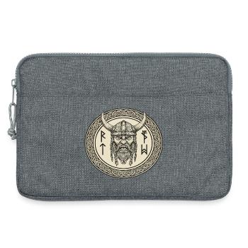 Légende viking viking marin Odin Raven Fighter - Sacoche pour ordinateur portable 13 pouces - gris chiné - Devant