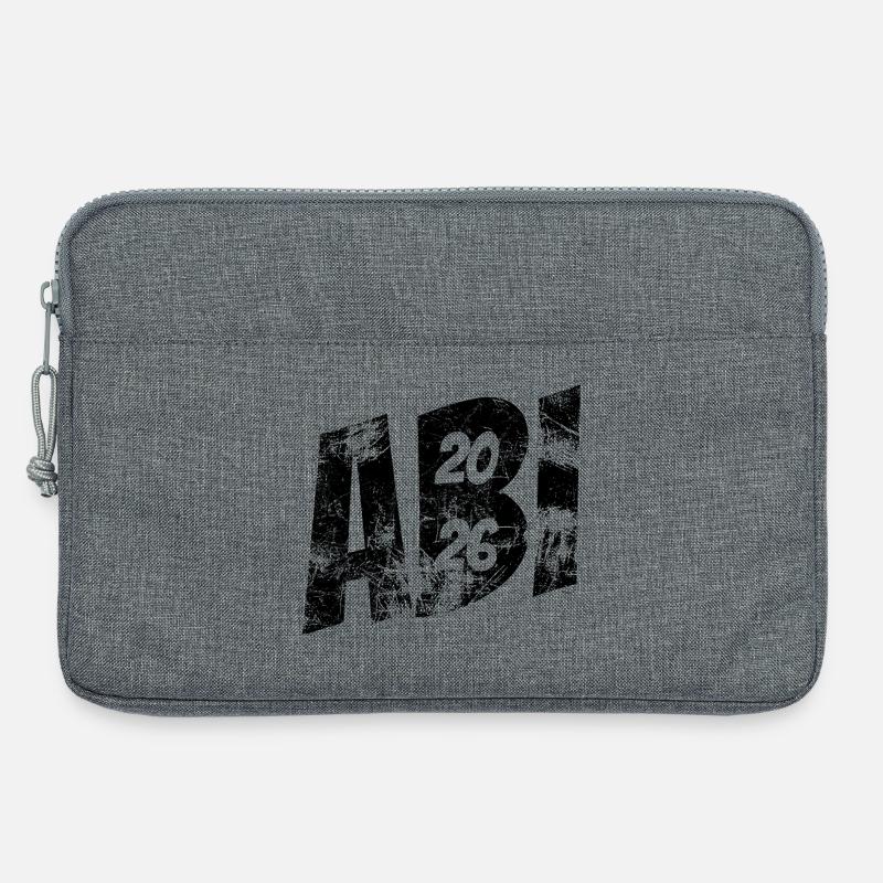 Abi 2026 - Abitur - Geschenk - Laptoptasche 13" - Grau meliert
