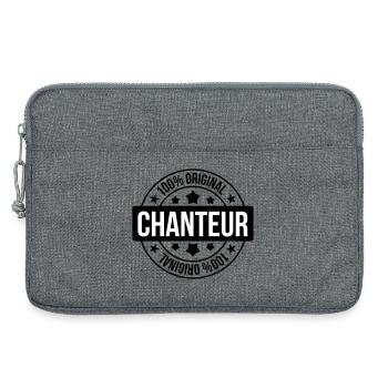 Singer – music, stage, passion, voice, performance - Laptop bag 13" - heather grey - Front