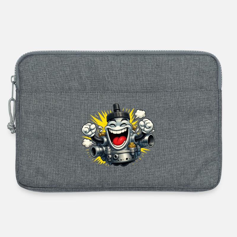 Carburetor moped fun - Laptop bag 13" - heather grey