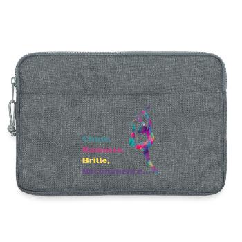 Chute-_Ramasse-_Recommence-- - Sacoche pour ordinateur portable 13 pouces - gris chiné - Devant
