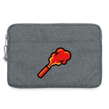 Icône de fumée Pyro du Bengale - Sacoche pour ordinateur portable 13 pouces - gris chiné - Devant