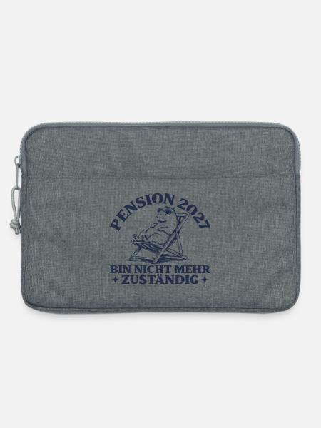 Pension 2027 Abschied Capybara im Liegestuhl - Laptoptasche 13" - Grau meliert