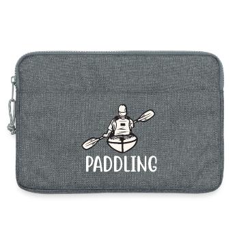 kajak paddeln paddling kanu paddel boot - Laptoptasche 13" - Grau meliert - Vorne