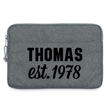 Thomas est 1978 - Laptoptasche 13" - Grau meliert - Vorne