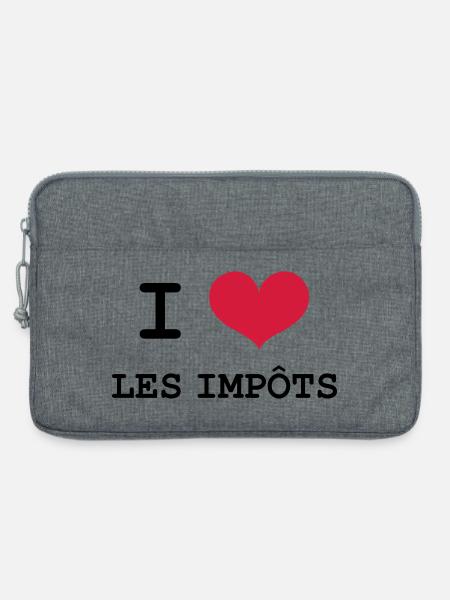 Ich liebe Steuern - Laptoptasche 13" - Grau meliert