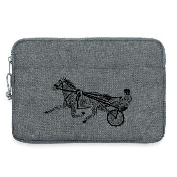 traber trabrennen pferderennen - Laptoptasche 13" - Grau meliert - Vorne
