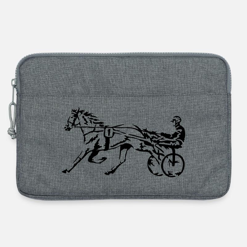 Trabrennen Traber - Laptoptasche 13" - Grau meliert