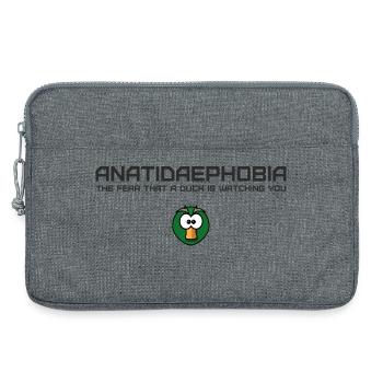 Anatidaephobie Duck Humor Design - Laptoptasche 13" - Grau meliert - Vorne