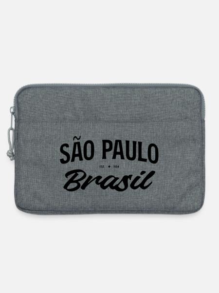 Sao Paulo Brasil Schriftzug - Laptoptasche 13" - Grau meliert