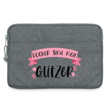 Bücher Lesen Buch Leseratte Bücherwurm Geschenk - Laptoptasche 13" - Grau meliert - Vorne