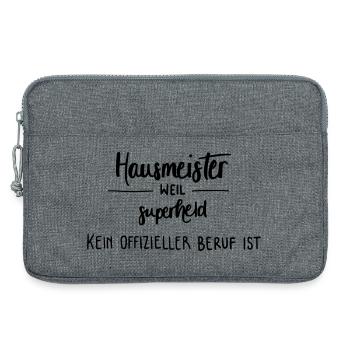 Hausmeister - Superheld! - Laptoptasche 13" - Grau meliert - Vorne