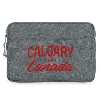 Calgary Kanada Vintage Schriftzug - Laptoptasche 13" - Grau meliert - Vorne