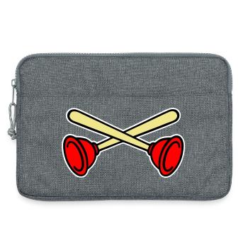 Pömpel gekreuzt - Laptoptasche 13" - Grau meliert - Vorne