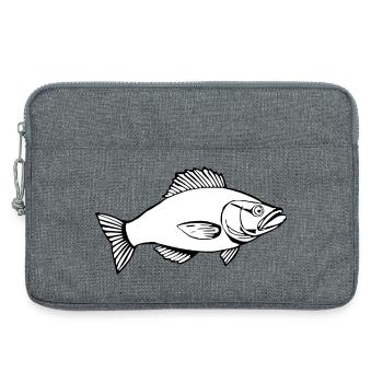 Poisson Poisson Pêcheur T-shirt Cadeau - Sacoche pour ordinateur portable 13 pouces - gris chiné - Devant