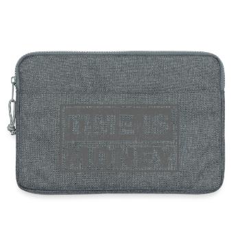 Le temps, c’est de l’argent : texte de deux lignes - Sacoche pour ordinateur portable 13 pouces - gris chiné - Devant