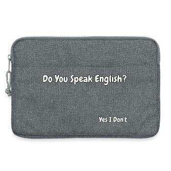 Funny English Language Joke Design - Laptop bag 13" - heather grey - Front