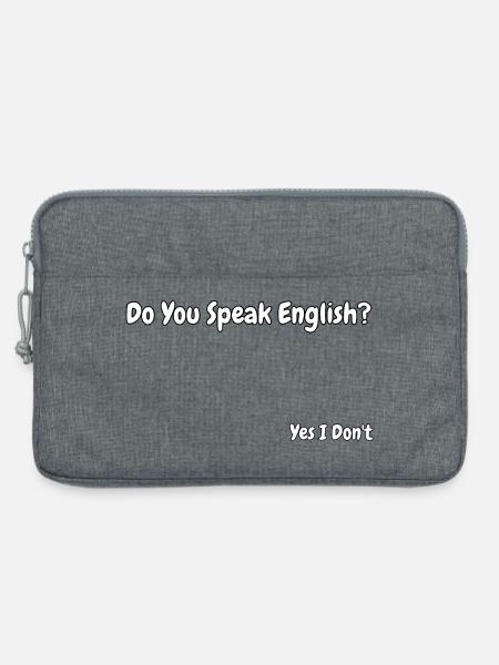 Lustiges Design eines englischsprachigen Witzes - Laptoptasche 13" - Grau meliert