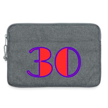 30. 30 YEARS. 30th ANNIVERSARY. 30 YEARS ANNIVERSARY. - Laptop bag 13" - heather grey - Front