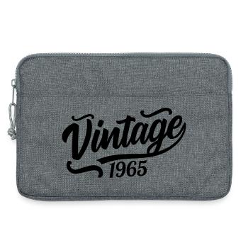 1965 Né en 1965, 56e anniversaire - Sacoche pour ordinateur portable 13 pouces - gris chiné - Devant