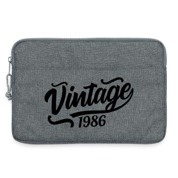1986 Jahrgang 1986, 56.Geburtstag  - Laptoptasche 13" - Grau meliert - Vorne
