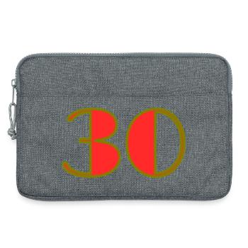 30. 30 YEARS. 30th ANNIVERSARY. 30 YEARS ANNIVERSARY. - Laptop bag 13" - heather grey - Front