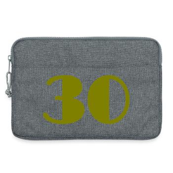 30. 30 ANS. 30e ANNIVERSAIRE. ANNIVERSAIRE 30 ANS. - Sacoche pour ordinateur portable 13 pouces - gris chiné - Devant