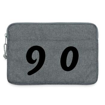 90. 90 JAHRE. 90-JÄHRIGES JUBILÄUM. 90-JÄHRIGES JUBILÄUM. - Laptoptasche 13" - Grau meliert - Vorne