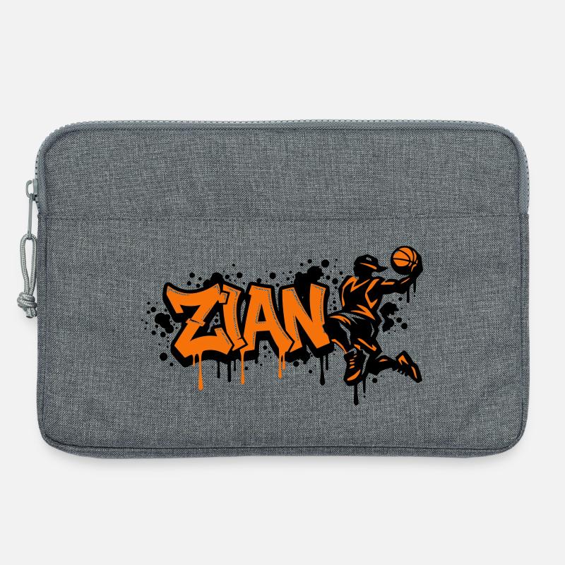 Zian Graffiti Dunk Orange - Laptop bag 13" - heather grey