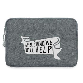 Maybe Swearing Will Help Sarkastisch Spruch Grafik - Laptoptasche 13" - Grau meliert - Vorne
