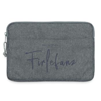Hier & Heute Firlefanz – Humorvolle Typografie - Laptoptasche 13" - Grau meliert - Vorne