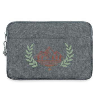 Paysage montagneux minimaliste / randonnée nature - Sacoche pour ordinateur portable 13 pouces - gris chiné - Devant