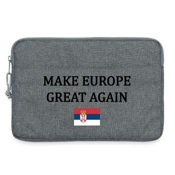 Rendre l’Europe Grande à Nouveau – Serbie - Sacoche pour ordinateur portable 13 pouces - gris chiné - Devant